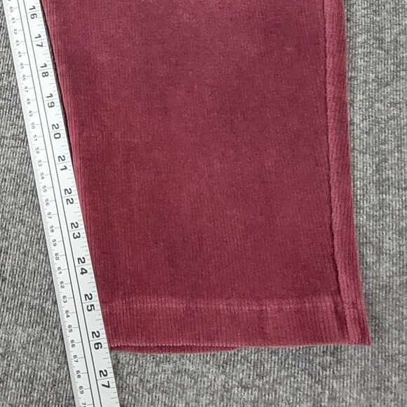 Lands End Pants Womens 3XP 24 - 26 Burgundy Corduroy Elastic Waist Pull-On - Picture 6 of 13